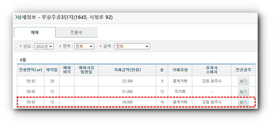 원주 갭투자 - 무실주공3단지